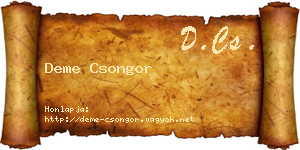 Deme Csongor névjegykártya