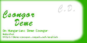 csongor deme business card